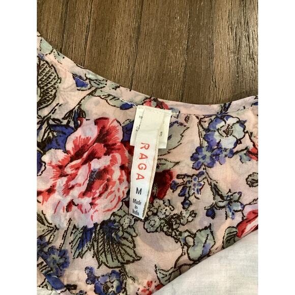 RAGA victoria Floral Lined Long Sleeve Drop Waist Maxi Dress Multicolor M - Picture 5 of 9